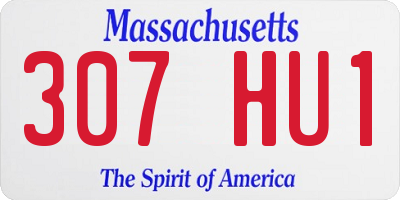 MA license plate 307HU1