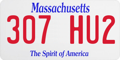 MA license plate 307HU2