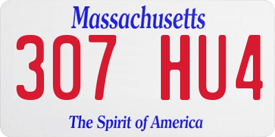 MA license plate 307HU4