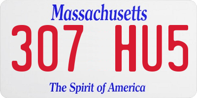 MA license plate 307HU5