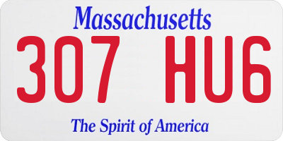 MA license plate 307HU6