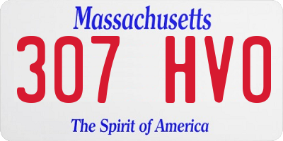MA license plate 307HV0