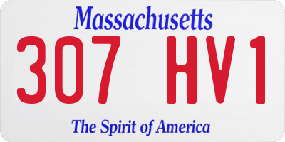 MA license plate 307HV1