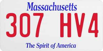MA license plate 307HV4