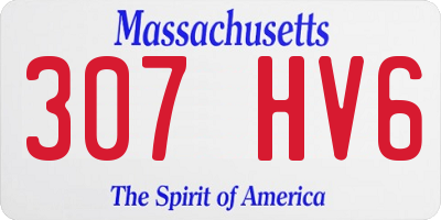 MA license plate 307HV6