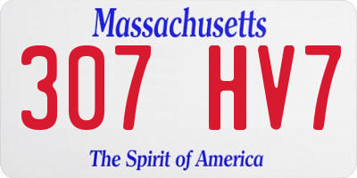 MA license plate 307HV7