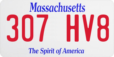 MA license plate 307HV8