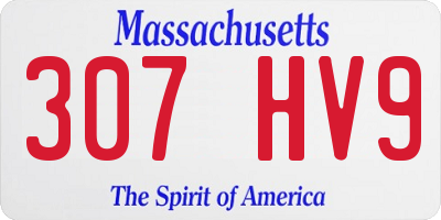 MA license plate 307HV9