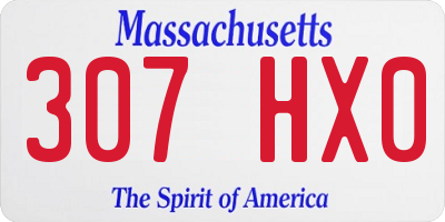 MA license plate 307HX0