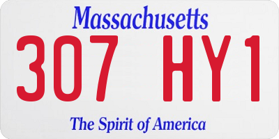 MA license plate 307HY1
