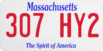 MA license plate 307HY2