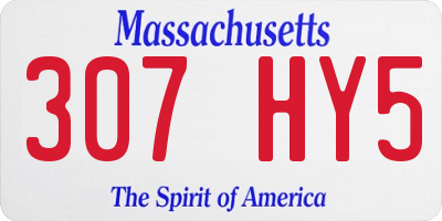 MA license plate 307HY5