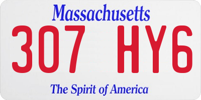 MA license plate 307HY6