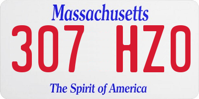 MA license plate 307HZ0