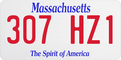MA license plate 307HZ1
