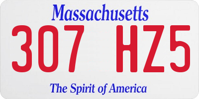 MA license plate 307HZ5