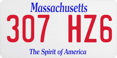 MA license plate 307HZ6