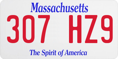 MA license plate 307HZ9