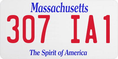 MA license plate 307IA1