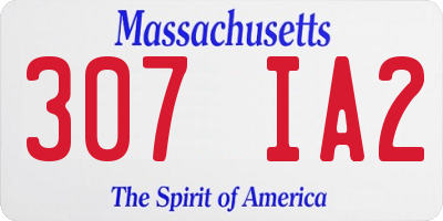 MA license plate 307IA2