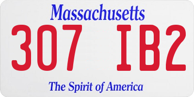MA license plate 307IB2