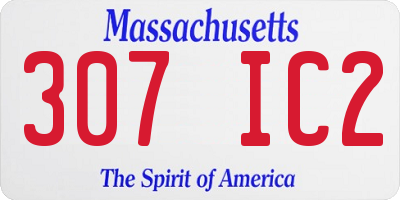 MA license plate 307IC2