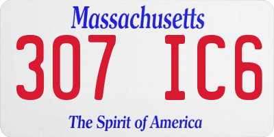 MA license plate 307IC6
