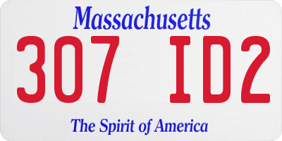 MA license plate 307ID2