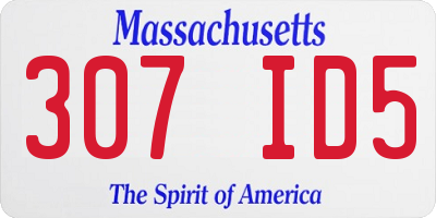 MA license plate 307ID5