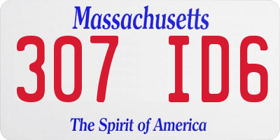MA license plate 307ID6