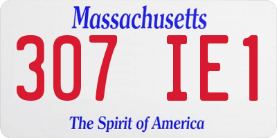 MA license plate 307IE1