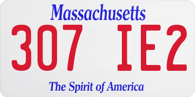 MA license plate 307IE2