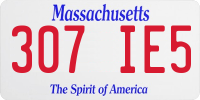 MA license plate 307IE5