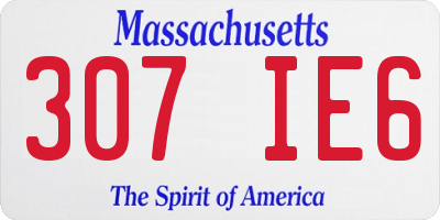 MA license plate 307IE6