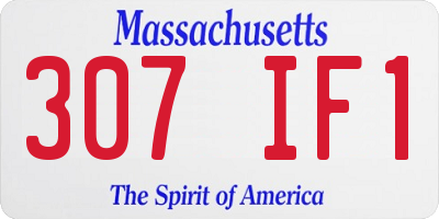 MA license plate 307IF1