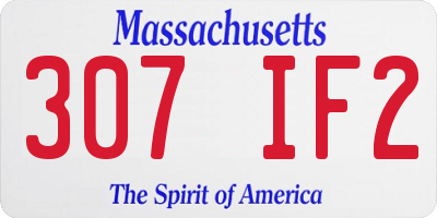 MA license plate 307IF2