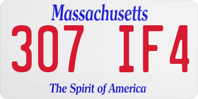 MA license plate 307IF4
