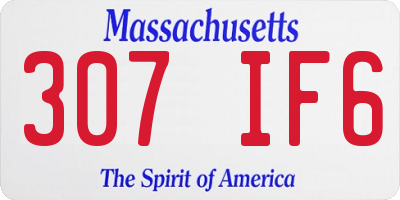 MA license plate 307IF6