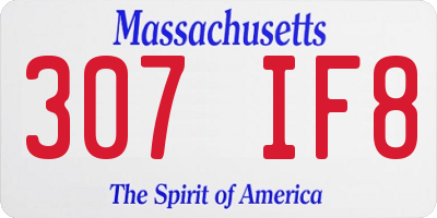 MA license plate 307IF8