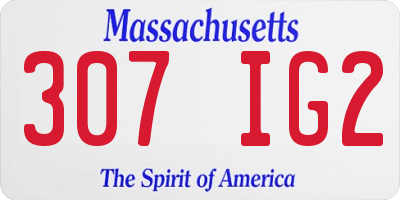 MA license plate 307IG2