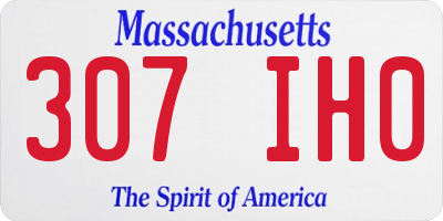 MA license plate 307IH0