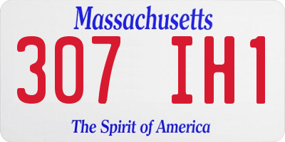 MA license plate 307IH1