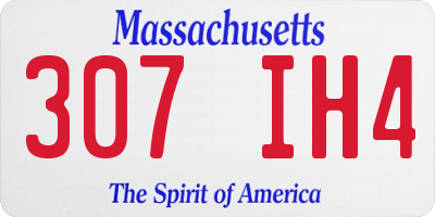 MA license plate 307IH4