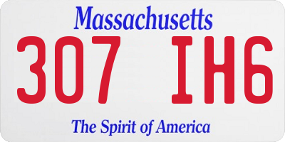 MA license plate 307IH6