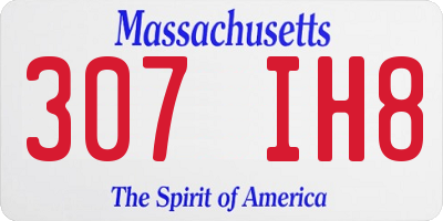 MA license plate 307IH8