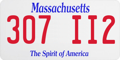 MA license plate 307II2
