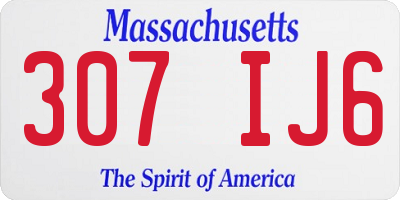 MA license plate 307IJ6