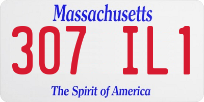 MA license plate 307IL1