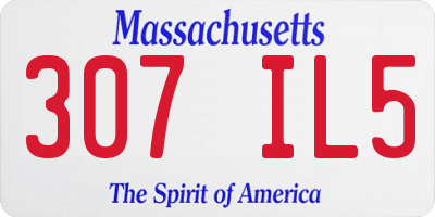 MA license plate 307IL5