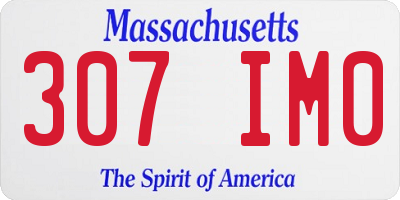 MA license plate 307IM0